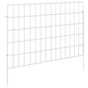 vidaXL Recinzione da Giardino con Picchetti 12 pz 75 x 50 cm Argento