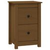 vidaXL Comodino ambra 40x35x61,5 cm in Legno Massello di Pino