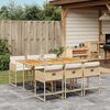 vidaXL Set da Pranzo da Giardino 7 pz con Cuscini Beige in Polyrattan