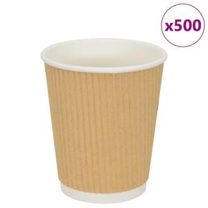 vidaXL Bicchieri da Caff&egrave; in Carta 500 pz 8oz 200ml Marrone