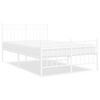 vidaXL Giroletto con Testiera e Pediera Metallo Bianco 120x200 cm