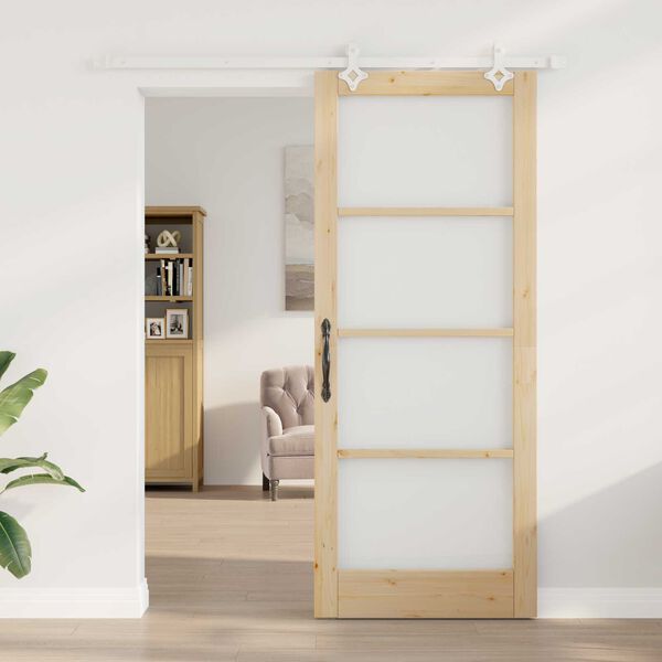 vidaXL Porta scorrevole Naturale 86 x 211 cm