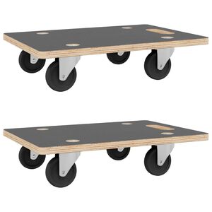 vidaXL Pedane di Trasporto 2 pz Rettangolari 80x55x11,5 cm 250 kg