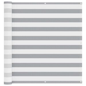 vidaXL Schermo da balcone Grigio chiaro e bianco 120 x 600 cm