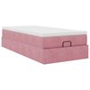 vidaXL Struttura Letto Pouf con Materasso Rosa 90x190 cm in Velluto