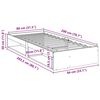 vidaXL Dormeuse senza Materasso Marrone Cera 80x200 cm Legno di Pino