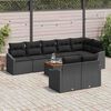 vidaXL Set Divano da Giardino con archiviazione 9 pcs Nero polyrattan