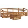 vidaXL Set divani 5 pcs Naturale Legno di Acacia Massello