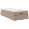 vidaXL Struttura Letto Pouf con Materasso 80x200 cm Similpelle