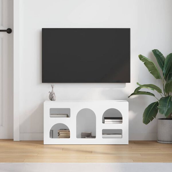 vidaXL Mobile TV Bianco 80 x 35 x 40 cm Legno multistrato