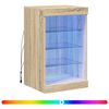 vidaXL Credenza con Luci LED Rovere Sonoma 41x37x67 cm