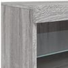 vidaXL Credenza con Luci LED Grigio Sonoma 283x37x67 cm
