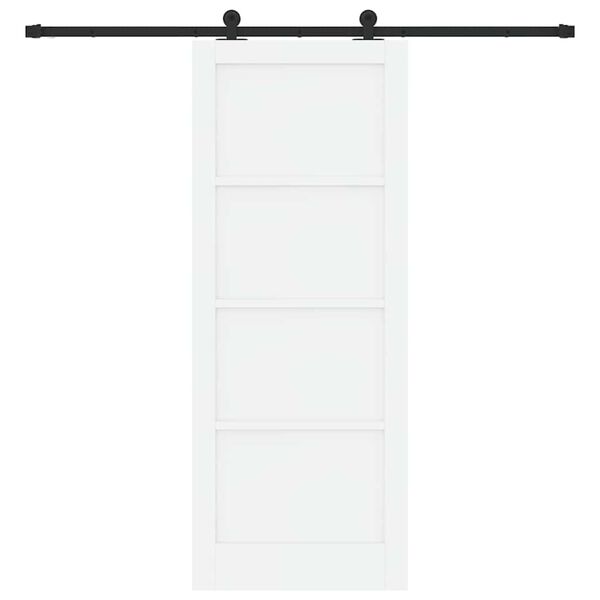 vidaXL Porta scorrevole ORKDAL Bianco 83 x 211 cm Pino massello