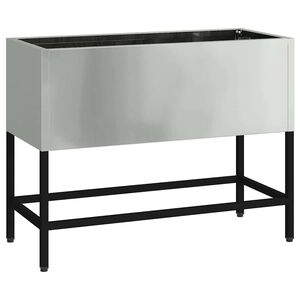 vidaXL Vaso da Giardino Rialzato Argento 60 x 26 x 45 cm