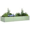 vidaXL Fioriera Verde Pastello 195 x 100 x 45 cm Acciaio zincato