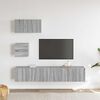 vidaXL Set di Mobili Porta TV 4 pz Grigio Sonoma in Legno Multistrato