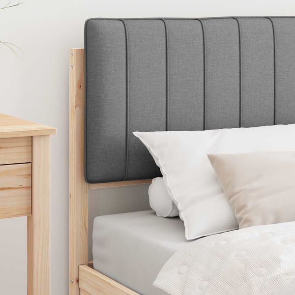 vidaXL Letto con Testiera Rivestita Grigio chiaro 90 x 190 cm