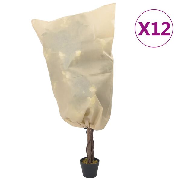vidaXL Coperture con Coulisse per Piante 12pz 70 g/m² 0,8x1,2 m