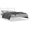 vidaXL Giroletto con Testiera Metallo Bianco 140x190 cm