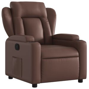 vidaXL Poltrona Reclinabile Marrone in Similpelle