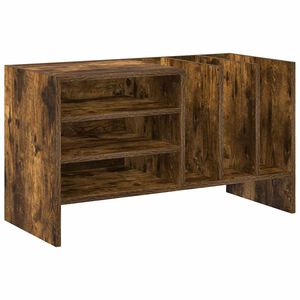 vidaXL Mobile porta vinili Rovere fum&eacute; 78.5 x 35 x 45 cm