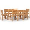 vidaXL Set da Pranzo per Giardino 9 pz in Legno Massello di Teak