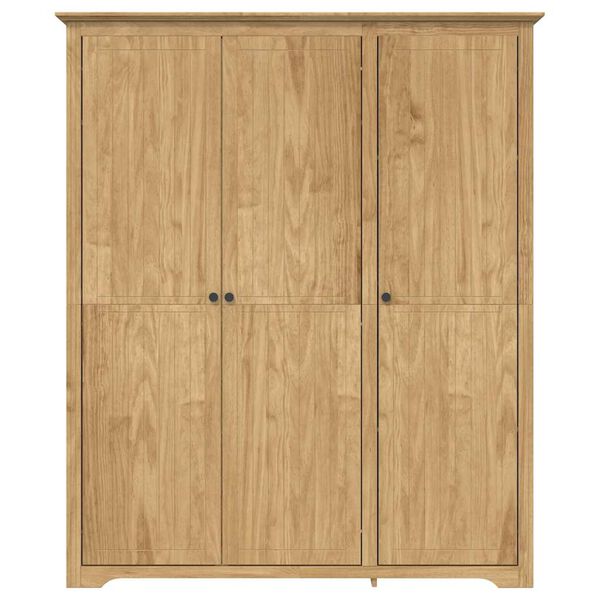 vidaXL Guardaroba con porta BODO Marrone miele 146 x 53,5 x 173 cm