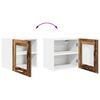 vidaXL Armadio pensile con porta 2 pcs Legno vecchio 40 x 31 x 40 cm