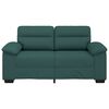 vidaXL Divano a 2 Posti Verde Scuro 160x81x84 cm in Tessuto