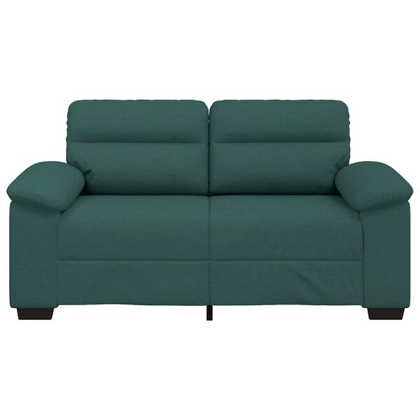 vidaXL Divano a 2 Posti Verde Scuro 160x81x84 cm in Tessuto