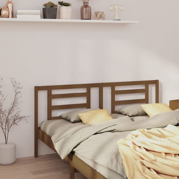 vidaXL Testiera per Letto ambra 156x4x100 cm in Legno Massello di Pino