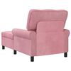 vidaXL Chaise Lounge con cuscino Rosa 91 x 157 x 91 cm Velluto