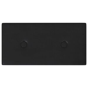 vidaXL Testiera da Parete 12 pcs Nero 30 x 15 cm Pelle Sintetica