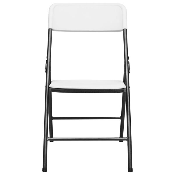 vidaXL Sedie da Giardino Pieghevoli 4 pz in HDPE Bianco