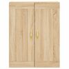 vidaXL Mobile a Parete Rovere Sonoma 69,5x34x90 cm Legno Multistrato