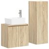 vidaXL Set di mobili per il bagno 2 pz Rovere Sonoma