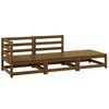 vidaXL Set Salotto da Giardino 3 pz Ambrato in Legno Massello di Pino