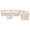 vidaXL Set Divani da Giardino su Pallet 6 pz in Legno Abete Impregnato