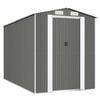 vidaXL Capanno da Giardino Grigio Chiaro 192x357x223cm Acciaio Zincato