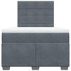 vidaXL Giroletto a Molle con Materasso Grigio Scuro 120x190 cm Velluto