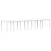vidaXL Set da Pranzo per Giardino 13 pcs Bianco Rattan Polt
