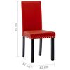 vidaXL Sedie da Pranzo 2 pz Rosso Vino in PVC