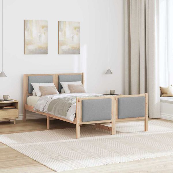 vidaXL Struttura del letto Grigio chiaro 120 x 200 cm Tessuto