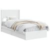 vidaXL Struttura del letto con stoccaggio e testata Bianco 90 x 190 cm