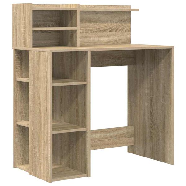 vidaXL Scrivania Rovere Sonoma 90 x 48 x 101,5 cm Legno multistrato