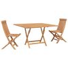 vidaXL Set Bistro da Giardino 3 pcs Marrone Legno Teak Massello