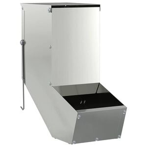 vidaXL Mangiatore per conigli Argento 12,5 x 26 x 28,5 cm 1 kg