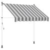 vidaXL Tenda retrattile manuale Antracite e Bianco 400 cm