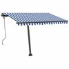 vidaXL Tenda da Sole Automatica Autoportante 300x250 cm Blu e Bianca