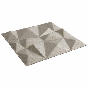 vidaXL Pannelli da parete 12 pz 50 x 50 cm Beton Diamante Schiuma XPS